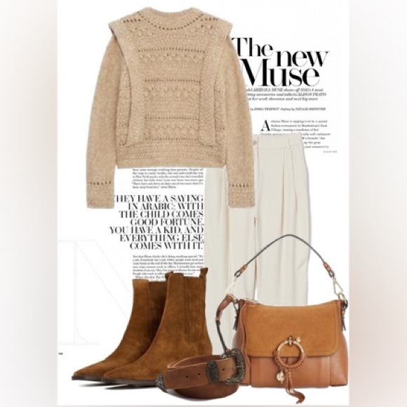 Mango Wool- blend Knit Sweater in Oatmeal Color - Picture 9 of 15